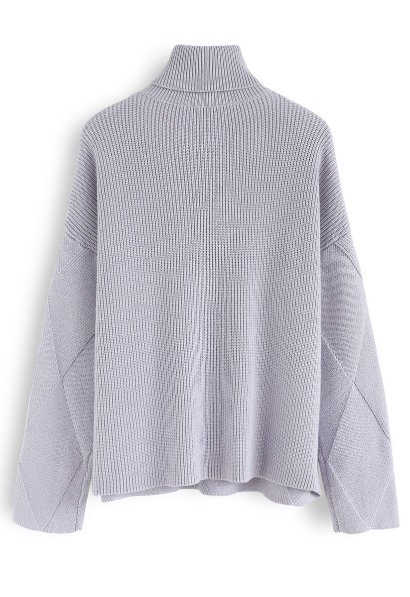 Well Prepared for Winter Knit Sweater in Lavender