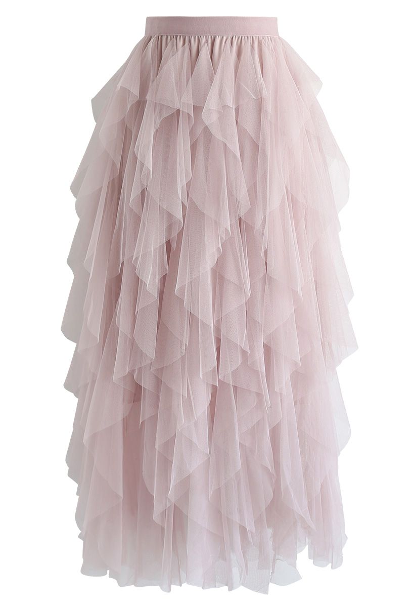 The Clever Illusions Mesh Skirt in Pink