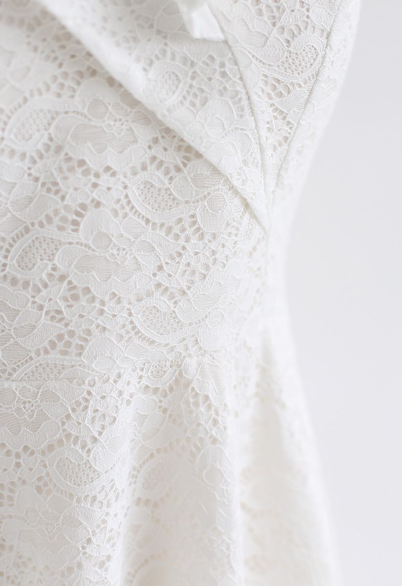 The Way You Are Off-Shoulder Lace Dress in White