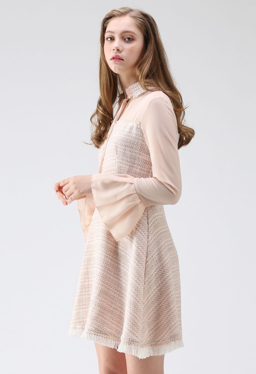 Love at First Sight Tassel Tweed Dress