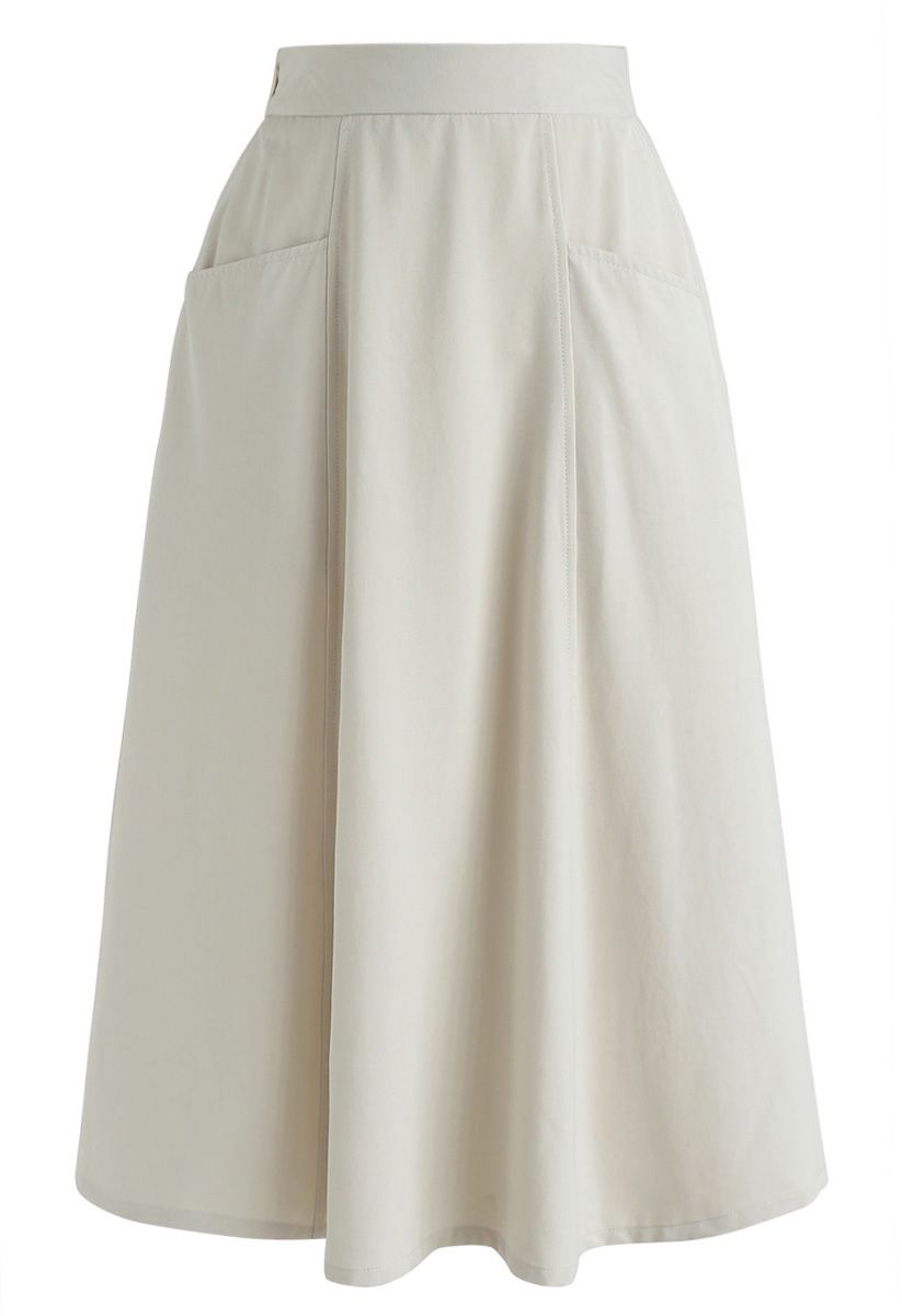 I Love It A-Line Skirt in Sand
