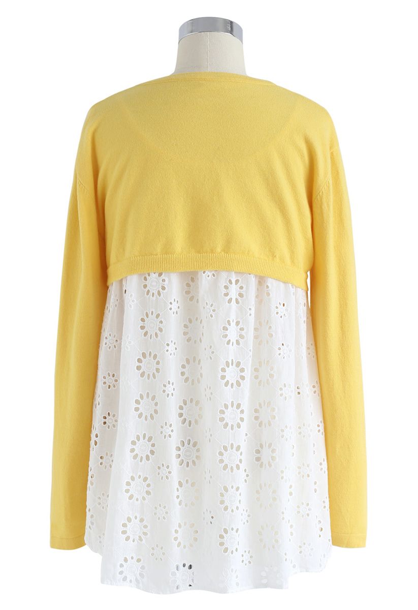 Sweet Companion Two-Piece Smock Top in Yellow