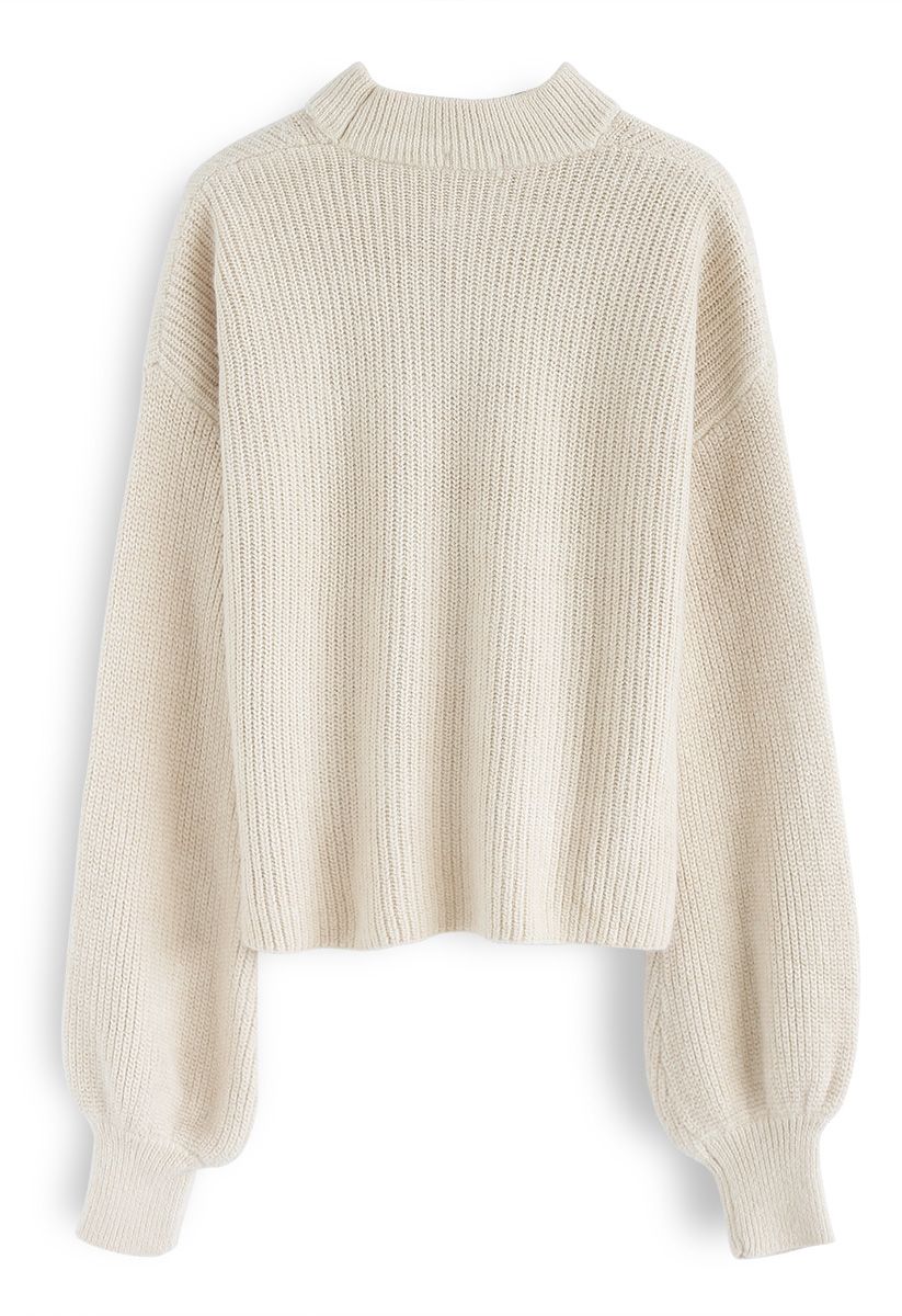 From Me to You Cut Out Knit Sweater in Cream