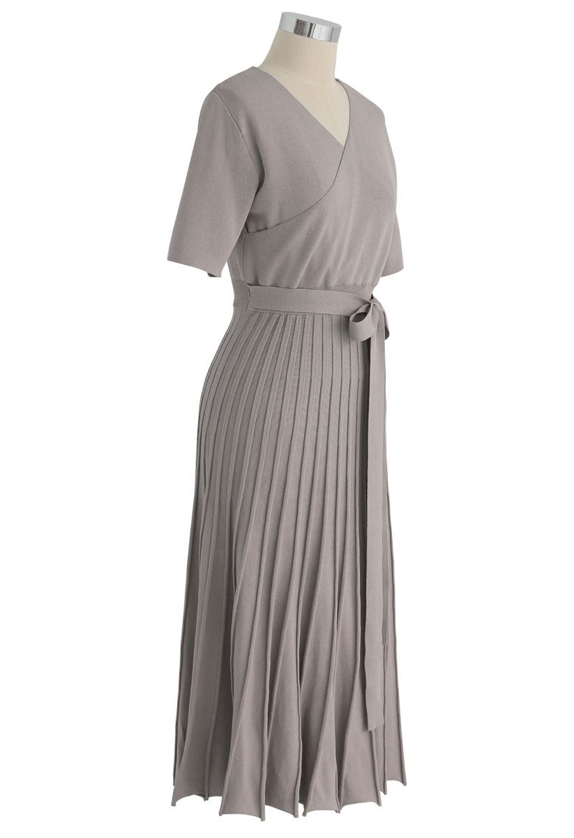 Effortless Charming Knit Dress in Taupe