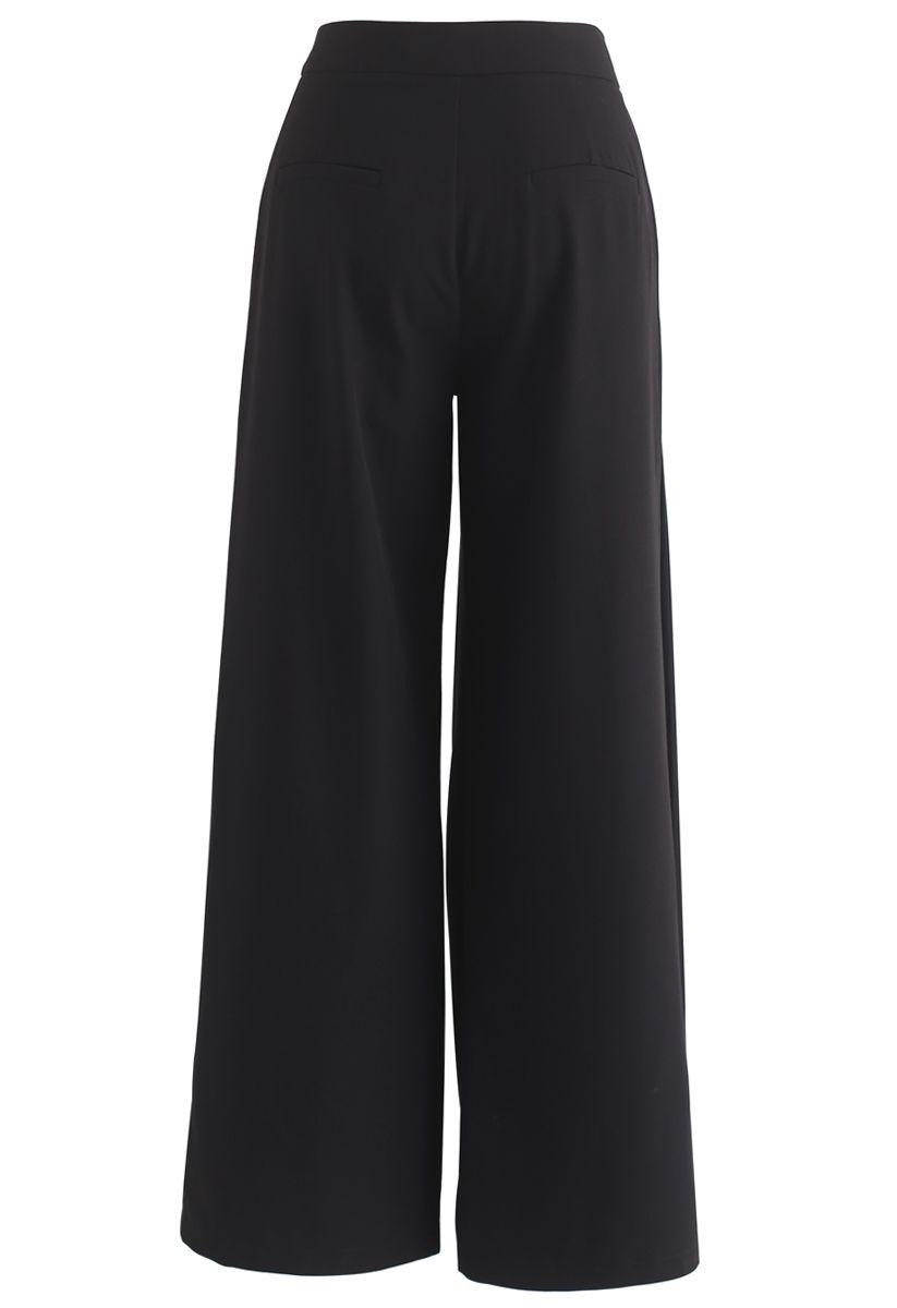 Mood Swings Wide-Leg Pants in Black - Retro, Indie and Unique Fashion