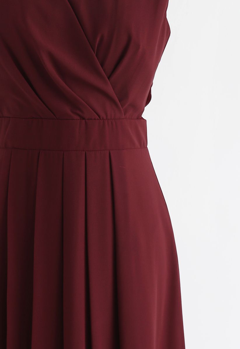 Gradient Revelry Sleeveless Maxi Dress in Wine