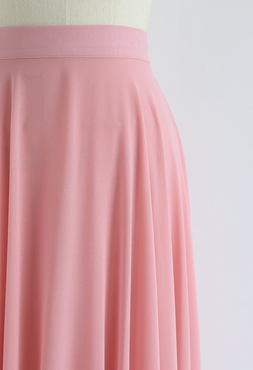 Timeless Favorite Chiffon Maxi Skirt in Pink