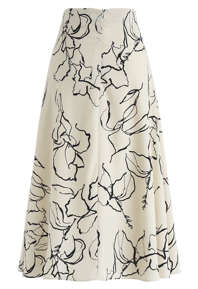 For the Best Floral A-Line Skirt