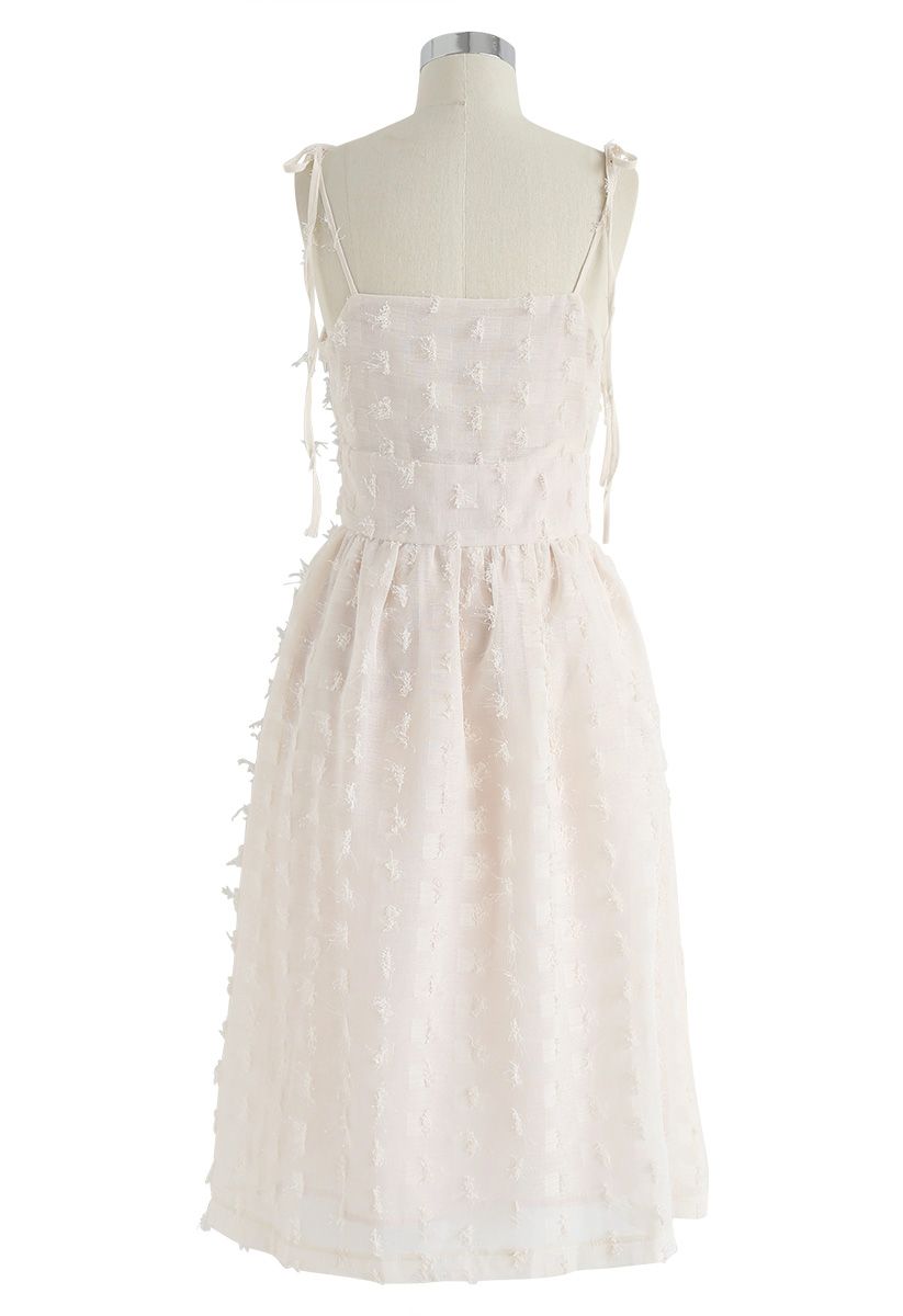 Love Theme 3D Tassels Cami Dress in Cream