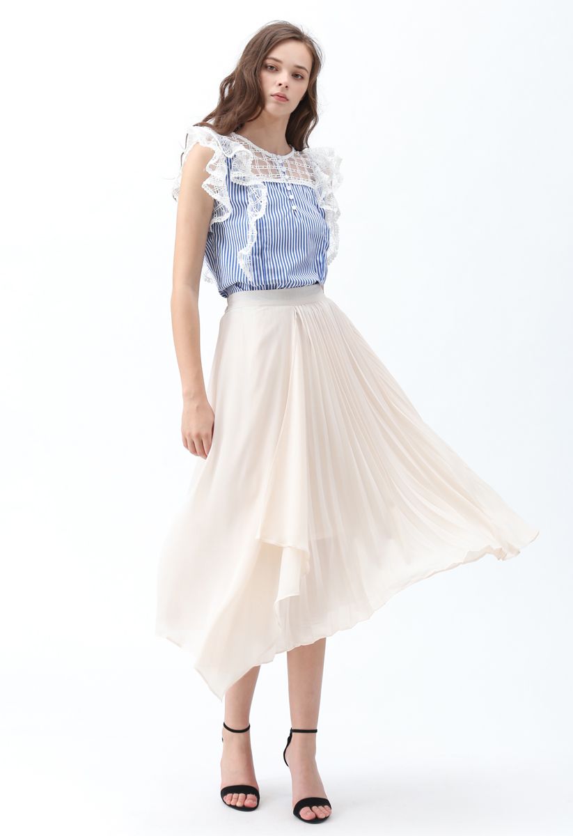 On My Mind Asymmetric Chiffon Skirt