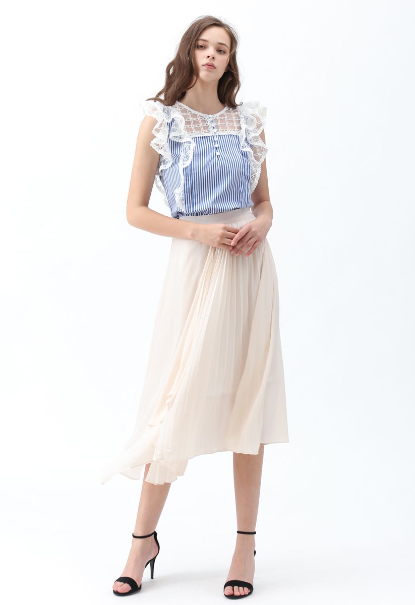 On My Mind Asymmetric Chiffon Skirt