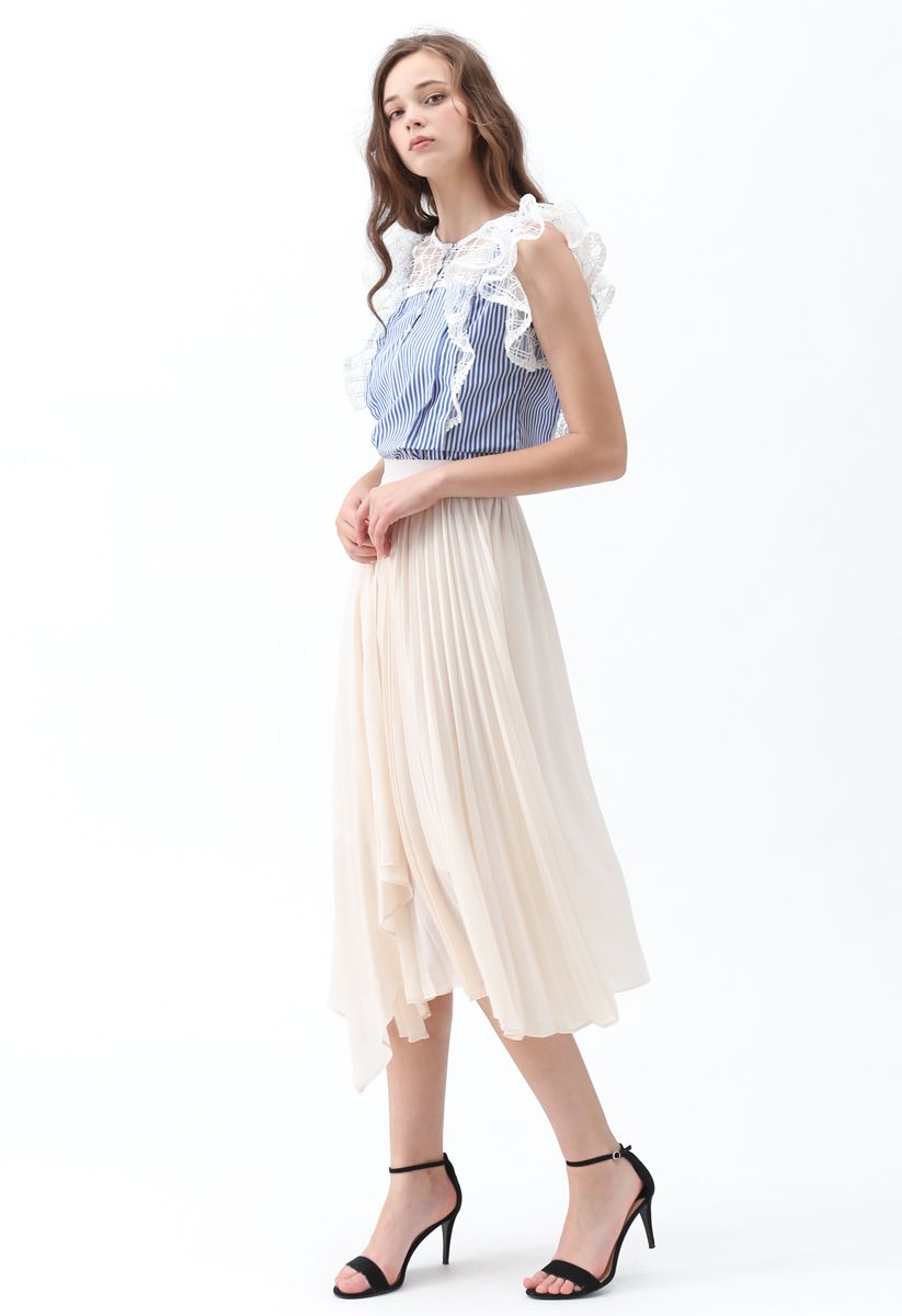 On My Mind Asymmetric Chiffon Skirt