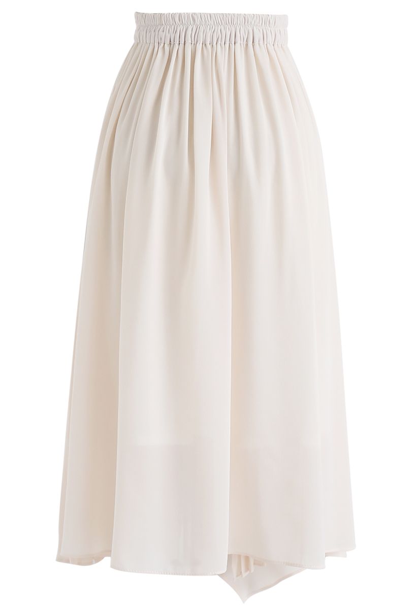 On My Mind Asymmetric Chiffon Skirt