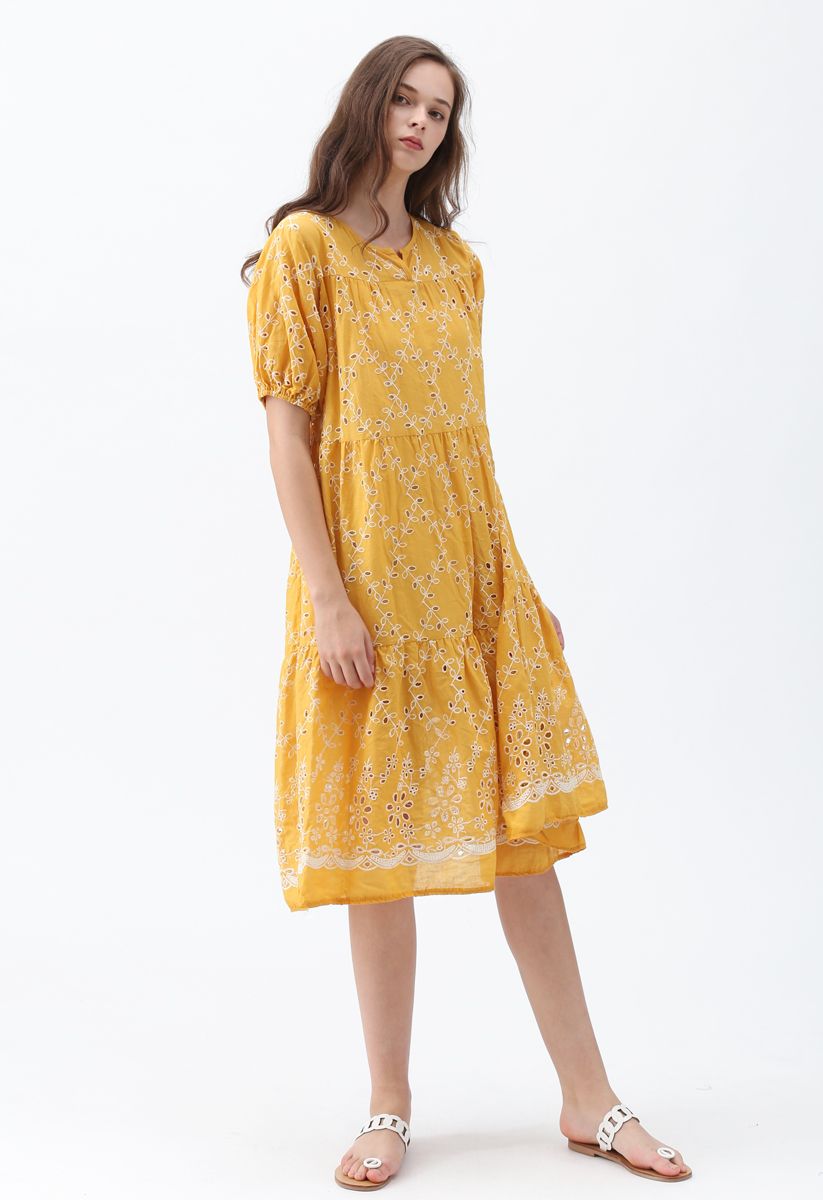 Save the Moment Eyelet Embroidered Dress