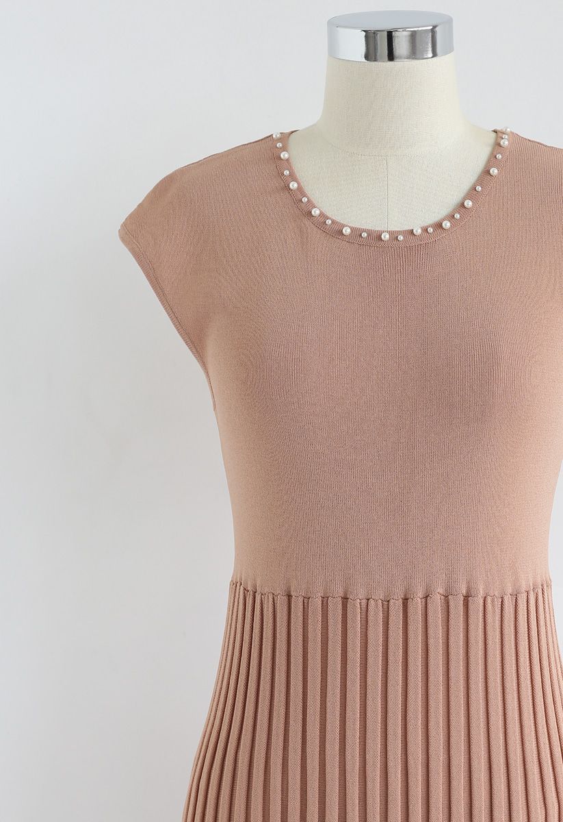 Stand for You Knit Sleeveless Dress in Coral