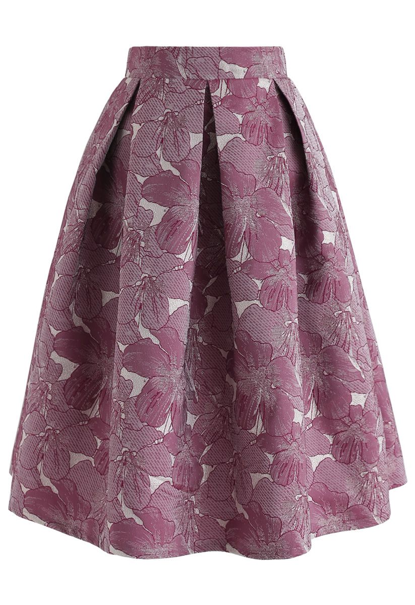 jacquard print skirt