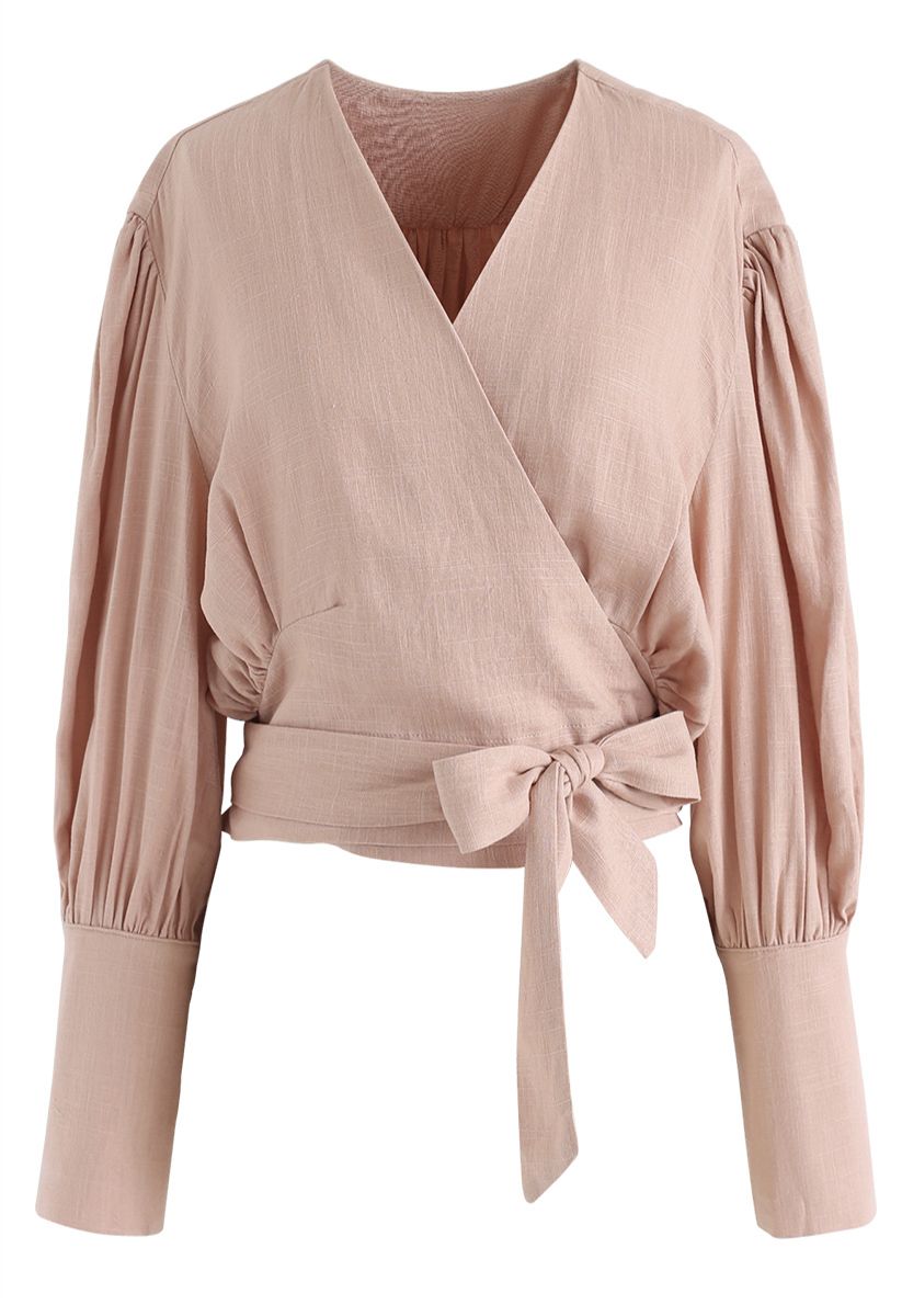 Eternal Classical Wrapped Top in Pink