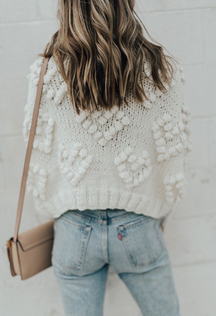 Knit Your Love Turtleneck Sweater in White