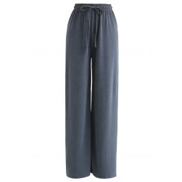 Drawstring Wide-Leg Pants in Teal - Retro, Indie and Unique Fashion