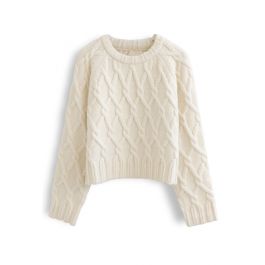 Fence Knit Pullover Sweater in Ivory - Retro, Indie and Unique Fashion