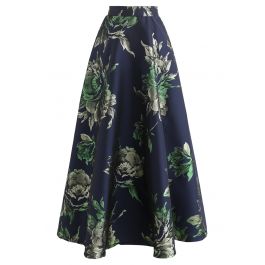 jacquard print skirt