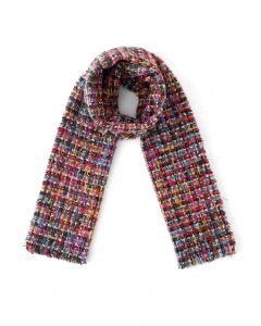 Colorful Tweed Oversized Scarf