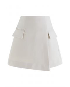 Groovy Flap Mini Bud Skirt in Ivory