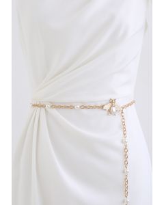 Pearly Bee Metal Chain Belt