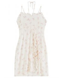 Cherry Blossom Ruffle Trim Cami Dress