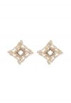 Irregular Hollow Square Shape Diamond Earrings
