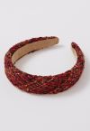 Red Tweed Wide Edge Headband