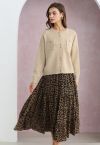 Wild Side Animal Print Chiffon Midi Skirt