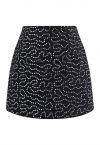 Glistening Floret-Shaped Sequin Mini Bud Skirt