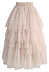 Love Me More Layered Tulle Skirt In Nude Pink - Retro, Indie And Unique ...