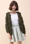 Knit Your Love Cardigan in Army Green