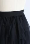 The Clever Illusions Mesh Skirt in Black - Retro, Indie and Unique Fashion