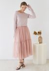 Can't Let Go Mesh Tulle Skirt in Pink