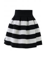 Contrast Stripes A-line Skirt
