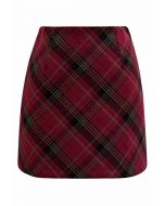 Scottish Charm Tartan Mini Skirt in Red