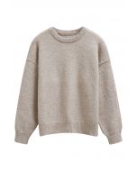 Fundamental Mix-Knit Ribbed Sweater in Oatmeal