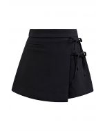 Self-Tie Bowknot Flap Mini Skorts