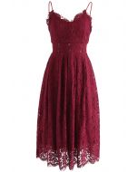 Spirit of Romance Lace Cami Dress in Wine